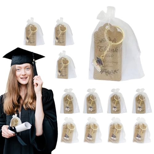 wiroouia Schlüsselanhänger Jahrgang 2025 | 2025 Abschlussdekoration Schlüsselanhänger | 12 Stück Schlüsselring Mit Dankeskarten Taschenanhänger Geschenkbeutel Füllung Für Schüler Studenten wiroouia Schlüsselanhänger Jahrgang 2025 | 2025 Abschlussdekoration Schlüsselanhänger | 12 Stück Schlüsselring Mit Dankeskarten Taschenanhänger Geschenkbeutel Füllung Für Schüler Studenten von wiroouia