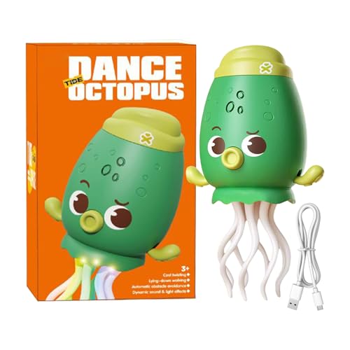 wiroouia Tanz Musik Spielzeug,Krabbelnder Oktopus Elektrische Tanzspielware - Beleuchteter Zappelbegleiter Mit Hindernisvermeidung Für Kinder Kleinkinder wiroouia Tanz Musik Spielzeug,Krabbelnder Oktopus Elektrische Tanzspielware - Beleuchteter Zappelbegleiter Mit Hindernisvermeidung Für Kinder Kleinkinder von wiroouia