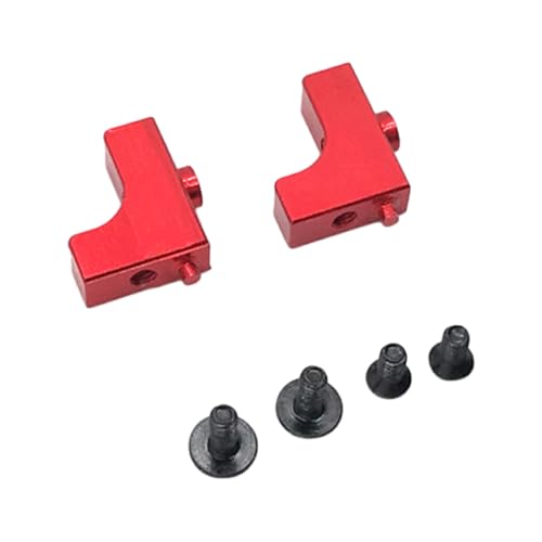 wisoolkic 2 Stück Lenkservounterstützung aus Aluminiumlegierung für 144001 1/14 On Road Fahrzeuge Präzisions RC Autozubehör, Rot von wisoolkic