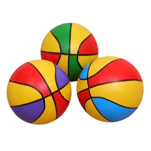 wisoolkic 5 Packungen/Los Kleiner Ball mit starker Luftdichtheit für bequemes Aufblasen, schnelles Aufblasen, aufblasbarer Kleiner PVC Ball, Farbiger Basketball von wisoolkic