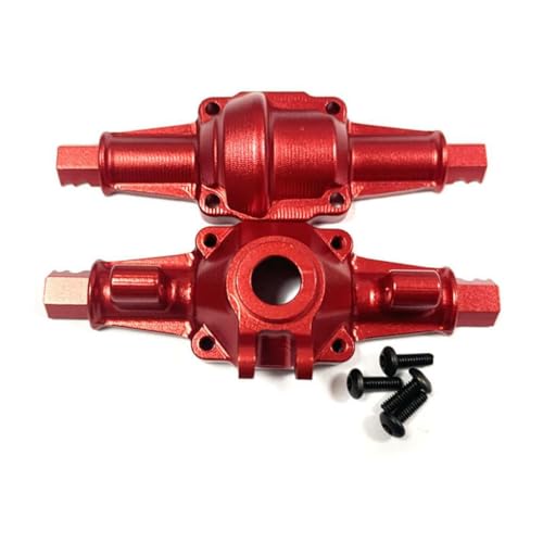 wisoolkic Hinterachsgehäuse für FCX24 Aluminiumlegierung Crawler Upgrade 2 Stück RC Auto Zubehör Ersatzteile RC Upgrade Teil, Rot von wisoolkic