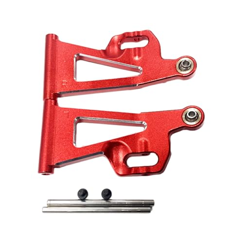 wisoolkic Vordere untere Querlenker aus Aluminium für 1/14 MJX Hyper Go 14209 14210 Vordere untere Querlenker aus Aluminium mit überlegener Festigkeit für 1/14 MJX, Rot von wisoolkic