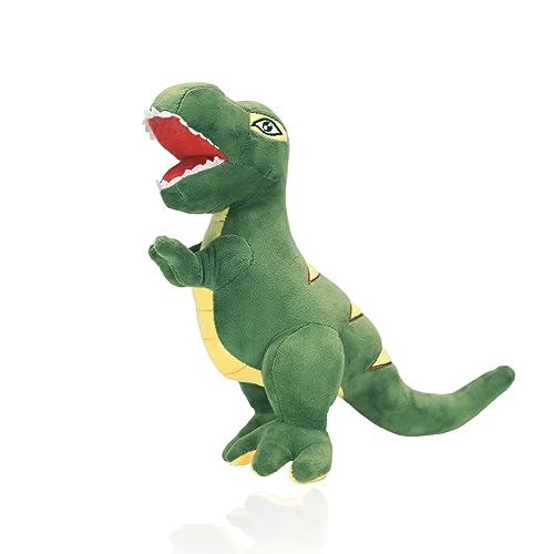 wiztex Dinoosaurier Kuscheltier - 35 cm Dinoo Stofftier - Waschbar Dinoosaurier Plüschtier - Trex Monster Geschenk für Kinder für Halloween, Weihnachten und Geburtstagsfeier (Dunkelgrün) von wiztex