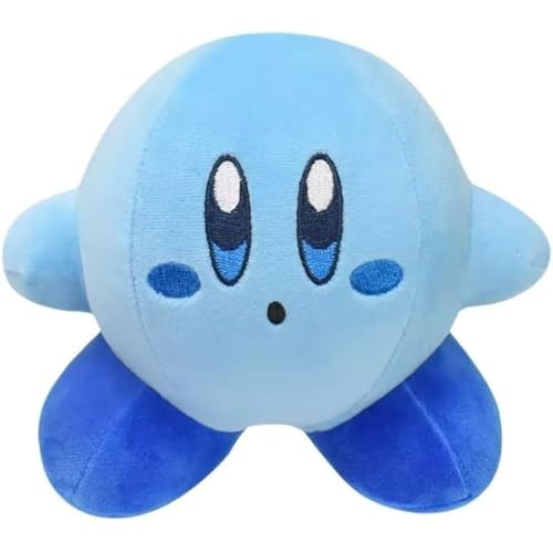 wiztex Kir-by Stofftier – Wunderschönes Plüschtier mit gestickten Augen, Kawaii-Plüschtier, Kir-by, Stofftier, Geschenk für Kinder zu Halloween, Weihnachten und Geburtstagsparty (Blau) von wiztex