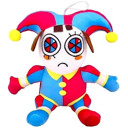 wiztex Pomni Digital Circus Plüsch, Jax Plush Cuddly Toy for Kids - The Amazing Digital Circus Kuscheltier Gift for Kids - Pomni Plush Toy Digital Circus Plush Clown (Pomni 23 cm) von wiztex