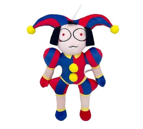 wiztex Pomni Digital Circus Plüsch, Jax Plush Cuddly Toy for Kids - The Amazing Digital Circus Kuscheltier Gift for Kids - Pomni Plush Toy Digital Circus Plush Clown (Pomni 30 cm) von wiztex