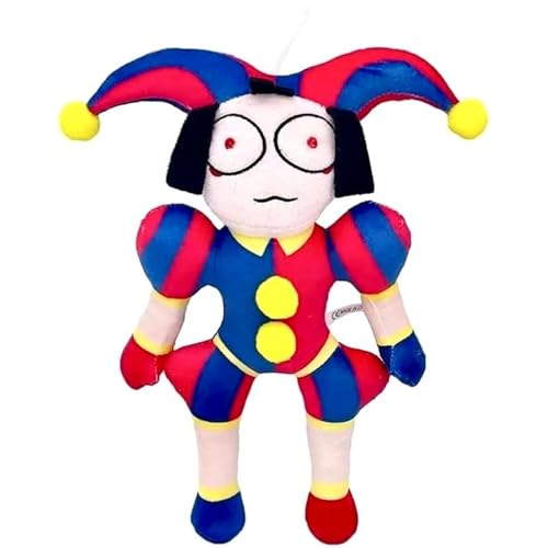 wiztex Pomni Digital Circus Plüsch, Jax Plush Cuddly Toy for Kids - The Amazing Digital Circus Kuscheltier Gift for Kids - Pomni Plush Toy Digital Circus Plush Clown (Pomni 30 cm) von wiztex