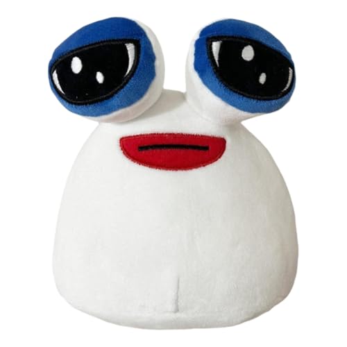 wiztex Sad Pou Kuscheltier – 22 cm Weiches Plüschtier Geschenk für Kinder & Fans (Weiß Pou) von wiztex