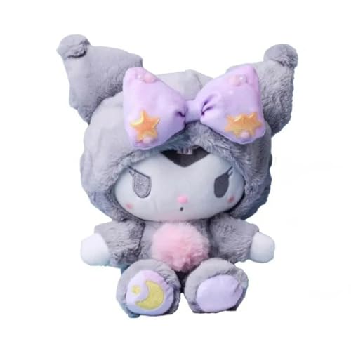 wiztex San-Rio Kuscheltier - Niedliches Anime Plüschtier Geschenk für Kinder und Fans für Weihnachten und Geburtstagsfeier (Grey) von wiztex