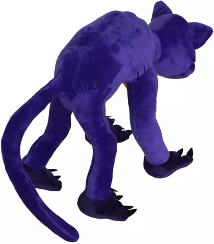 wiztex Smiling Critters Kuscheltier für Kinder – 35 cm weich gefülltes Katzenschläfchen-Plüschtier – warmes Kuscheltiergeschenk für alle Fans (Lila Smiling Critters) von wiztex