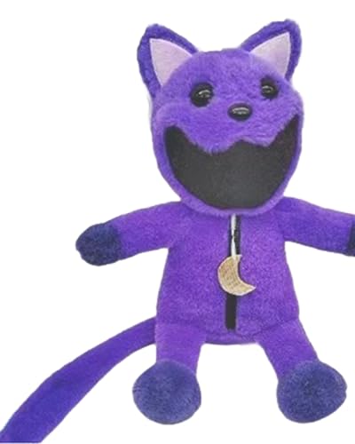wiztex Smiling Critters Plush für Kinder - 30 cm Weich gefüllt Cat Nap Plush Cartoon Spielzeug - Wärme Catnap Kuscheltier Geschenk für alle Catnap Plush Poppy & Playtime Fans (Cat Nap Lila) von wiztex