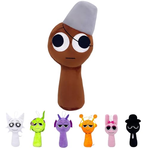 wiztex Sprunkii Kuscheltier - YouTube Video Stuffed Animals Sprunkii Plushtier Geschenk für Kinder und Fans (Brown) von wiztex