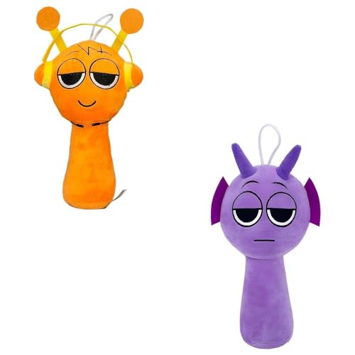 wiztex Sprunkii Kuscheltier - YouTube Video Stuffed Animals Sprunkii Plushtier Geschenk für Kinder und Fans (Orange and Purple) von wiztex