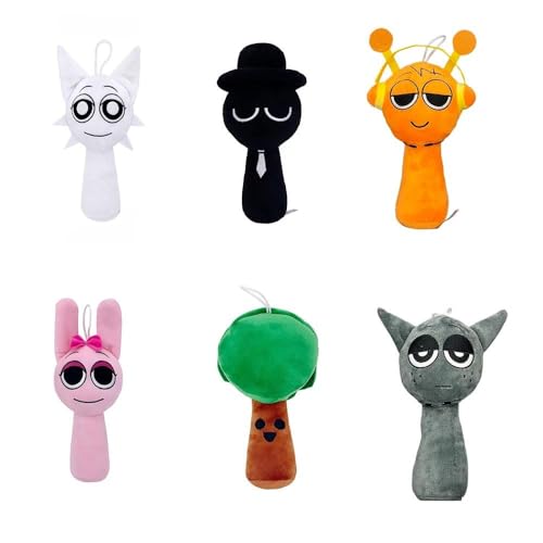 wiztex Sprunkii Kuscheltier - YouTube Video Stuffed Animals Sprunkii Plushtier Geschenk für Kinder und Fans (Sprunki 6 Pcs) von wiztex