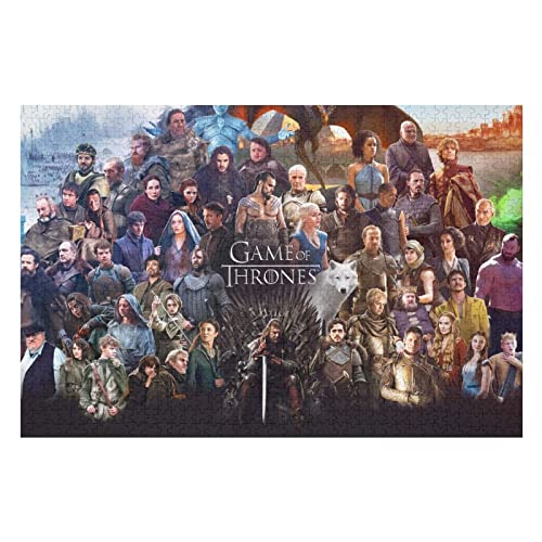 wmyzfs-Game of Thrones, Puzzle 1000 Teile ， Puzzlespiele für Erwachsene PapierpuzzlesHolzpuzzle(75x50cm) von wmyzfs