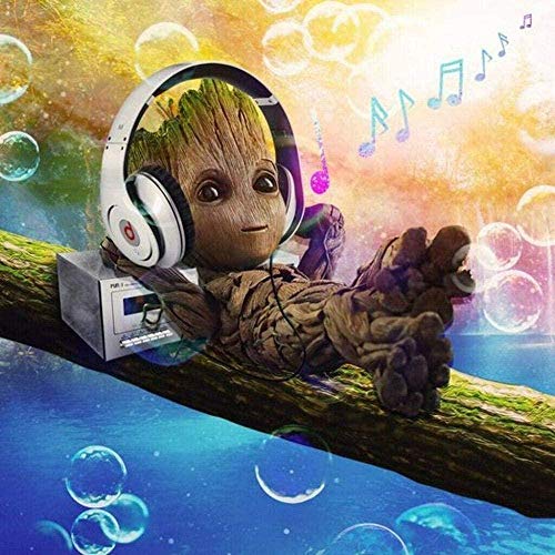 wmyzfs-Toys-1000 Piece Puzzles for Adults Puzzle Groot Listening to Music Child Paper Materials Intellectua Family Games Stress Reliever Toy DIY Birthday Gift-1000 Piece(50 * 70cm) von wmyzfs