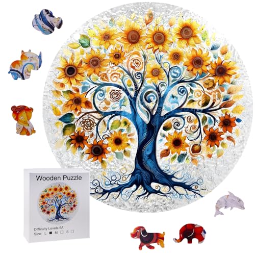 wocpvm Holz Puzzle Erwachsene Wooden Puzzle Sonnenblume Puzzle Holz Erwachsene 28 x 28 cm Quordlepuzzles für Kinder ab 6 Jahren mit Geschenkbox Baum Holzpuzzle für Heim Dekoration und Geschenke wocpvm Holz Puzzle Erwachsene Wooden Puzzle Sonnenblume Puzzle Holz Erwachsene 28 x 28 cm Quordlepuzzles für Kinder ab 6 Jahren mit Geschenkbox Baum Holzpuzzle für Heim Dekoration und Geschenke von wocpvm