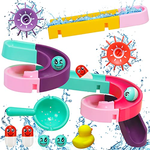 Badespielzeug, 24 Stück DIY Kugelbahn Badewannenspielzeug ab 3 4 5 6 Jahre, Badewannen Spielzeug Kinder, Wasserspielzeug Kinder Badespielzeug mit Saugnäpfe, Badespaß Geschenk Mädchen Junge ab 3 Badespielzeug, 24 Stück DIY Kugelbahn Badewannenspielzeug ab 3 4 5 6 Jahre, Badewannen Spielzeug Kinder, Wasserspielzeug Kinder Badespielzeug mit Saugnäpfe, Badespaß Geschenk Mädchen Junge ab 3 von wokar