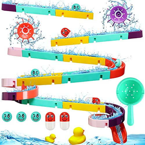 Badespielzeug, 44 Stück DIY Kugelbahn Badewannenspielzeug ab 3 4 5 6 Jahre, Badewannen Spielzeug Kinder, Wasserspielzeug Kinder Badespielzeug mit Saugnäpfe, Badespaß Geschenk Mädchen Junge ab 3 Badespielzeug, 44 Stück DIY Kugelbahn Badewannenspielzeug ab 3 4 5 6 Jahre, Badewannen Spielzeug Kinder, Wasserspielzeug Kinder Badespielzeug mit Saugnäpfe, Badespaß Geschenk Mädchen Junge ab 3 von wokar