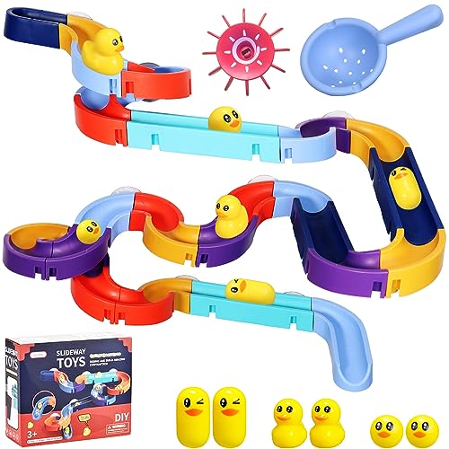 Badespielzeug für Kinder, Badewannenspielzeug ab 3 4 5 6 Jahre, DIY Kugelbahn Badewannen Spielzeug Wasserspielzeug Kinder, Badespielzeug mit Saugnäpfe, Badespaß Geschenk Mädchen Junge ab 3 (48 Stück) Badespielzeug für Kinder, Badewannenspielzeug ab 3 4 5 6 Jahre, DIY Kugelbahn Badewannen Spielzeug Wasserspielzeug Kinder, Badespielzeug mit Saugnäpfe, Badespaß Geschenk Mädchen Junge ab 3 (48 Stück) von wokar