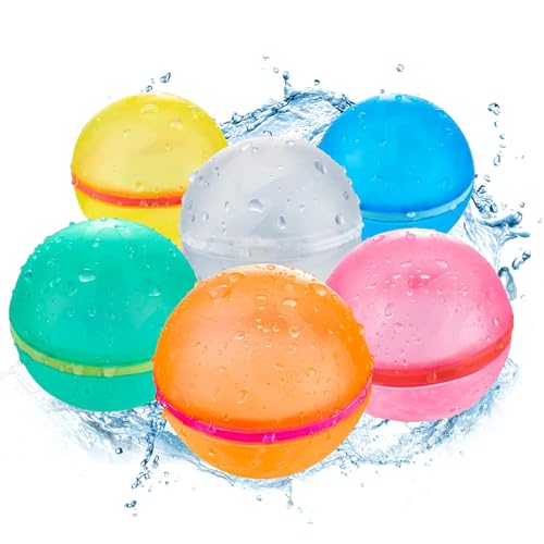 Wasserbomben Wiederverwendbar Magnet, Wasserbomben Selbstschließend, Wiederbefüllbare Silikon Wasserball Water Balloon, Pool Spielzeug Outdoor Spiele Wasserspielzeug Kinder Erwachsene (6er-Pack) Wasserbomben Wiederverwendbar Magnet, Wasserbomben Selbstschließend, Wiederbefüllbare Silikon Wasserball Water Balloon, Pool Spielzeug Outdoor Spiele Wasserspielzeug Kinder Erwachsene (6er-Pack) von wokar
