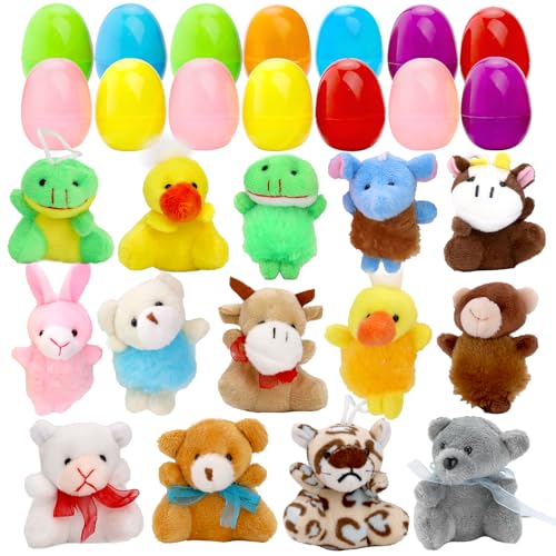 wokdsbl 14 Stück Gefüllte Ostereier mit 14 Mini Plüschtier Plüsch Spielzeug Schlüsselanhänger, Ostergeschenke Kinder, Überraschung Vorgefüllte Eier für Ostereierjagd Party Tasche Füller Geschenk wokdsbl 14 Stück Gefüllte Ostereier mit 14 Mini Plüschtier Plüsch Spielzeug Schlüsselanhänger, Ostergeschenke Kinder, Überraschung Vorgefüllte Eier für Ostereierjagd Party Tasche Füller Geschenk von wokdsbl