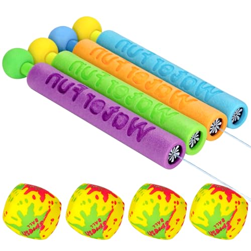 4 Stück Schaumstoff Wasserpistole für Kinder und 4 Stück Wasserbombenbälle,Wasserspielzeug Set Kinder, 5CM Wasserbälle Wiederverwendbar Ball und 21.5 CM Mini Wasserpistole für Pool Strand Outdoor 4 Stück Schaumstoff Wasserpistole für Kinder und 4 Stück Wasserbombenbälle,Wasserspielzeug Set Kinder, 5CM Wasserbälle Wiederverwendbar Ball und 21.5 CM Mini Wasserpistole für Pool Strand Outdoor von wokdsbl