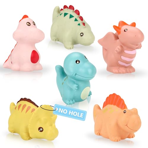 Badespielzeug Ohne Löcher Für Baby Ab 1 Jahr, 6Pcs Dinosaurier Wasserspielzeug, Schimmelresistent, Poolspielzeug Und Badewannenspielzeug Für Kinder Ab 1-4 Jahren, Perfekte Geschenkidee von wokdsbl