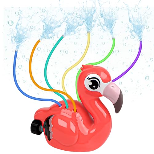 Flamingo Wassersprinkler für Kinder – Outdoor Wasserspielzeug für Garten und Rasensprenger – 6 Sprührohre für Buntes Wasserspiel – Ideal für 3-10 Jahre alte Kinder, Sicheres, Unbedenkliches Plastik Flamingo Wassersprinkler für Kinder – Outdoor Wasserspielzeug für Garten und Rasensprenger – 6 Sprührohre für Buntes Wasserspiel – Ideal für 3-10 Jahre alte Kinder, Sicheres, Unbedenkliches Plastik von wokdsbl