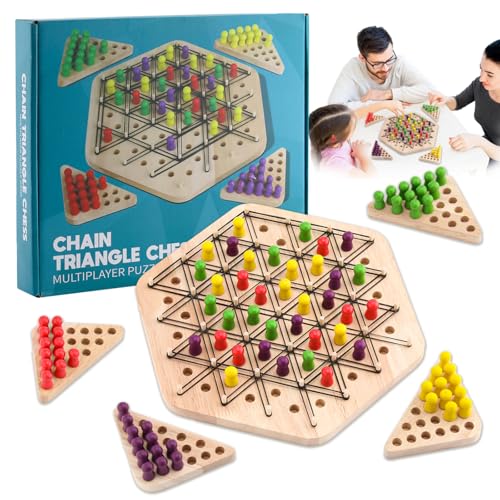 Triggle-Spiel Gummibänder, Interaktives Steckspiel, Triggle Brettspiel, Lustiges Ketten-Dreieck-Spiel, klassisches Strategie-Steckbrettspiel zum Sammeln, Chain Triangle Game Triggle-Spiel Gummibänder, Interaktives Steckspiel, Triggle Brettspiel, Lustiges Ketten-Dreieck-Spiel, klassisches Strategie-Steckbrettspiel zum Sammeln, Chain Triangle Game von wokdsbl