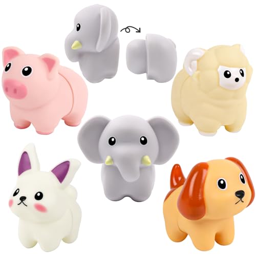 wokdsbl Montessori Tier Spielzeug Baby – Motorikspielzeug mit Sensorik Funktion und Farbsortierung, Lernspielzeug ab 3 Jahre mit Hund Elefant Hase Schwein Schaf für Kinderhände wokdsbl Montessori Tier Spielzeug Baby – Motorikspielzeug mit Sensorik Funktion und Farbsortierung, Lernspielzeug ab 3 Jahre mit Hund Elefant Hase Schwein Schaf für Kinderhände von wokdsbl