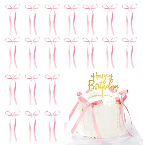 wokdsbl Schmetterling Tortendeko mit Happy Birthday Cake Topper und 20 Schleifen – Kuchendeko Rosa und Gold – Elegante Tortendeko für Geburtstagskuchen, Party und Deko Idee für Mädchen & Jungen wokdsbl Schmetterling Tortendeko mit Happy Birthday Cake Topper und 20 Schleifen – Kuchendeko Rosa und Gold – Elegante Tortendeko für Geburtstagskuchen, Party und Deko Idee für Mädchen & Jungen von wokdsbl