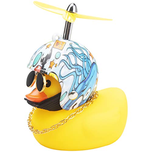 wonuu Gummi-Ente Auto-Dekorationen niedliche gelbe Ente Auto-Armaturenbrett-Ornamente mit Propeller (Unterwasserwelt) von wonuu