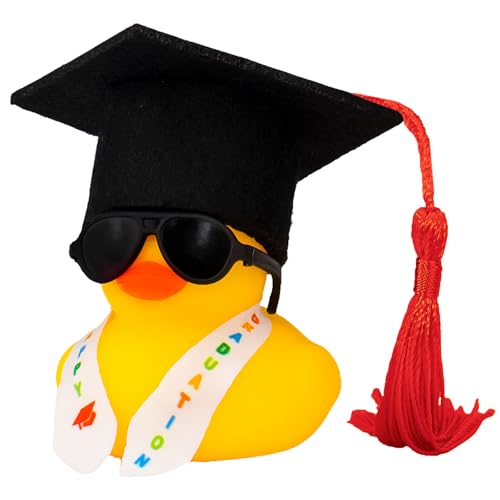 wonuu Gummi-Ente zum Schulabschluss, Auto-Armaturenbrett-Ornament, Party-Dekoration, Abschlussgeschenke für Sie und Ihn, Abitur für Senioren, Doktor, Master, College, lustiges Geschenk für Damen und wonuu Gummi-Ente zum Schulabschluss, Auto-Armaturenbrett-Ornament, Party-Dekoration, Abschlussgeschenke für Sie und Ihn, Abitur für Senioren, Doktor, Master, College, lustiges Geschenk für Damen und von wonuu