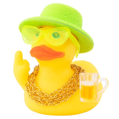 wonuu Gummiente, Auto-Ornament, lustiges Bürogeschenk, Auto-Armaturenbrett-Dekoration, Zubehör, Farb-Sonnenbrille, Grün wonuu Gummiente, Auto-Ornament, lustiges Bürogeschenk, Auto-Armaturenbrett-Dekoration, Zubehör, Farb-Sonnenbrille, Grün von wonuu