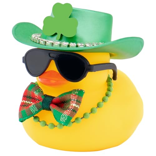 wonuu Gummiente Auto Ornamente St. Patrick's Day Dekorationen Coole Autozubehör Ente Auto Armaturenbrett Zubehör Diamant Hut Plaid Fliege wonuu Gummiente Auto Ornamente St. Patrick's Day Dekorationen Coole Autozubehör Ente Auto Armaturenbrett Zubehör Diamant Hut Plaid Fliege von wonuu
