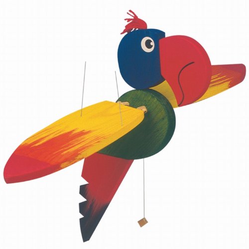 Woodyland 10214 - Schwingtier Papagei Deluxe aus Holz von woody