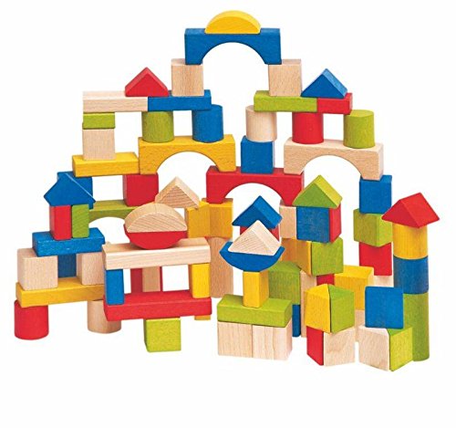 Woodyland Didactic Toys Holzblöcke für Kleinkinder, 100 Stück von woody