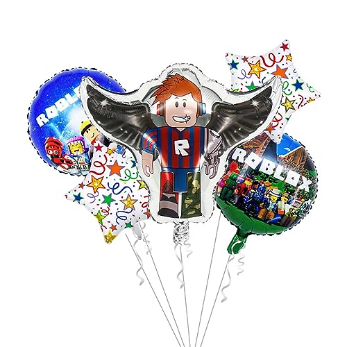 5 PCS Party Folienballons, Roboter Geburtstagsdekorationen Party Gunst für Jungen Mädchen Kinder Spiel Themenparty 5 PCS Party Folienballons, Roboter Geburtstagsdekorationen Party Gunst für Jungen Mädchen Kinder Spiel Themenparty von wopin