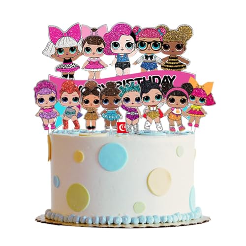 Wopin 9pcs Cake Topper Kuchenaufsatz Happy Birthday Geburtstagskuchen Dekorationssatz, Party Dekor für Kindergeburtstage, Mädchen Thema Geburtstagsparty Dekor Wopin 9pcs Cake Topper Kuchenaufsatz Happy Birthday Geburtstagskuchen Dekorationssatz, Party Dekor für Kindergeburtstage, Mädchen Thema Geburtstagsparty Dekor von wopin