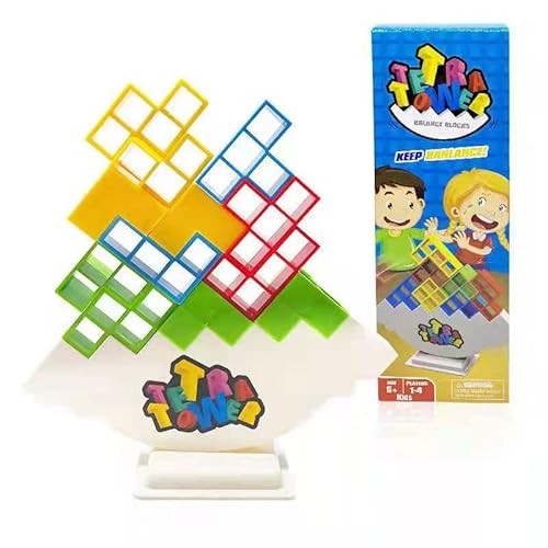 wopin Tetris Tower Balance-Spiel, Dekompressions-Balance-Bausteine, Balancierendes Stapelspielzeug für Kinder Erwachsene, Denkspiel-Baustein-Intelligenz-Lerngeschenk, Tischspiele wopin Tetris Tower Balance-Spiel, Dekompressions-Balance-Bausteine, Balancierendes Stapelspielzeug für Kinder Erwachsene, Denkspiel-Baustein-Intelligenz-Lerngeschenk, Tischspiele von wopin