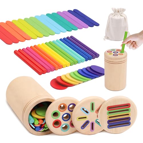 Montessori Spielzeug ab 1 Jahr, 3-in-1 Wooden Holzspielzeug ab 1 2 3 Jahre, Holz Montessori Kleinkind Spielzeug Sensorik Kinderspielzeug Motorikspielzeug Baby Lernspiele Geschenk Mädchen Jungen Montessori Spielzeug ab 1 Jahr, 3-in-1 Wooden Holzspielzeug ab 1 2 3 Jahre, Holz Montessori Kleinkind Spielzeug Sensorik Kinderspielzeug Motorikspielzeug Baby Lernspiele Geschenk Mädchen Jungen von wotoyd