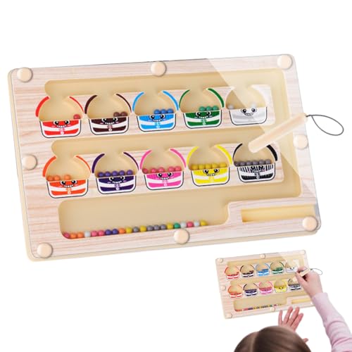 Magnetische Farbe und Zahlenlabyrinth | Großer Anwendungsbereich Magnetik Mazes Board | Happy Preschool -Spiel kreatives Lernspielzeug für Kinder, Feinmotorik -Entwicklung für 3+ von wqibq