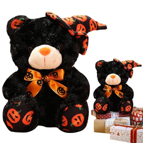 Plüschbär von Halloween - Weiche Halloweens -Marionette mit gespenstischem Kostüm Kinder, Mädchen und Dekorationen | Hallo-Ween-Kollektible Dekoration von wqibq