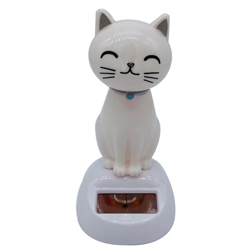 Solar Dancing | Lustige Katzenform -Design niedliche Solars Powered Swinging Cat Dashboard Dekoration | Kleine animierte Bobble -Tänzerauto -Dashboards für Kinder, Mädchen, Kinder, von wqibq