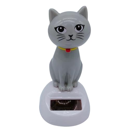 Solar Dancing | Lustige Katzenform -Design niedliche Solars Powered Swinging Cat Dashboard Dekoration | Kleine animierte Bobble -Tänzerauto -Dashboards für Kinder, Mädchen, Kinder, von wqibq