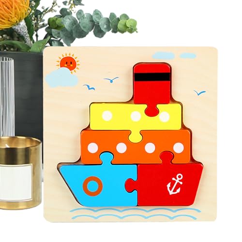 wqibq 3D-Tierpuzzle aus Holz, Tierholzpuzzle für Kinder - Kreative Spielzeugpuzzles für Kinder - Kreative Tierspielzeugpuzzles für von 4 bis 6 Jahren, frühpädagogisches Holzpuzzlespielzeug von wqibq