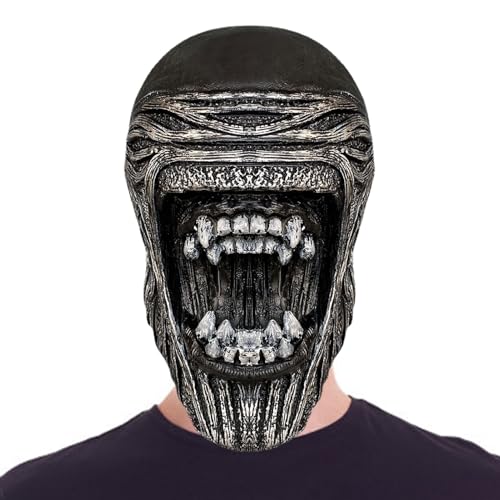 wqibq Copricapo da Uomo Alieno – Maschera Testa di Alienoo per Costume | Design Realistico in Materiale Morbido e Traspirante | Maschera Alieeno Uomoo – Perfetta per Feste Cosplay Halloween wqibq Copricapo da Uomo Alieno – Maschera Testa di Alienoo per Costume | Design Realistico in Materiale Morbido e Traspirante | Maschera Alieeno Uomoo – Perfetta per Feste Cosplay Halloween von wqibq