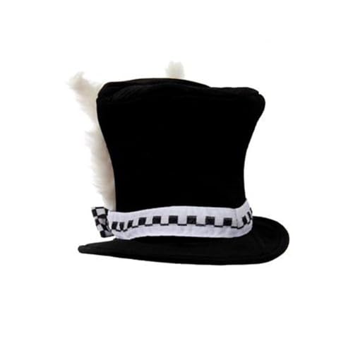 wqibq Hasenhut | Black Toper Halloween Mad Hatter | Madd Hattteer Kaninchen Plüsch Hatt | Deluxe Kostüm Top -Hüte | Magierhut Costumme, Steampunk, Ultra Circus Dress Up Party Accessoire für Ostern von wqibq