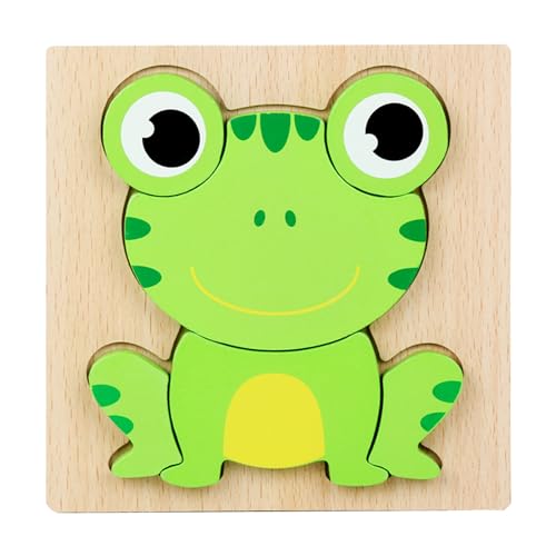 wqibq Holztierpuzzle für Kleinkinder,Holztierpuzzle - Lernpuzzle | Kreative Tierspielzeugpuzzles für Kinder von 4 bis 6 Jahren, frühpädagogisches Holzpuzzlespielzeug von wqibq